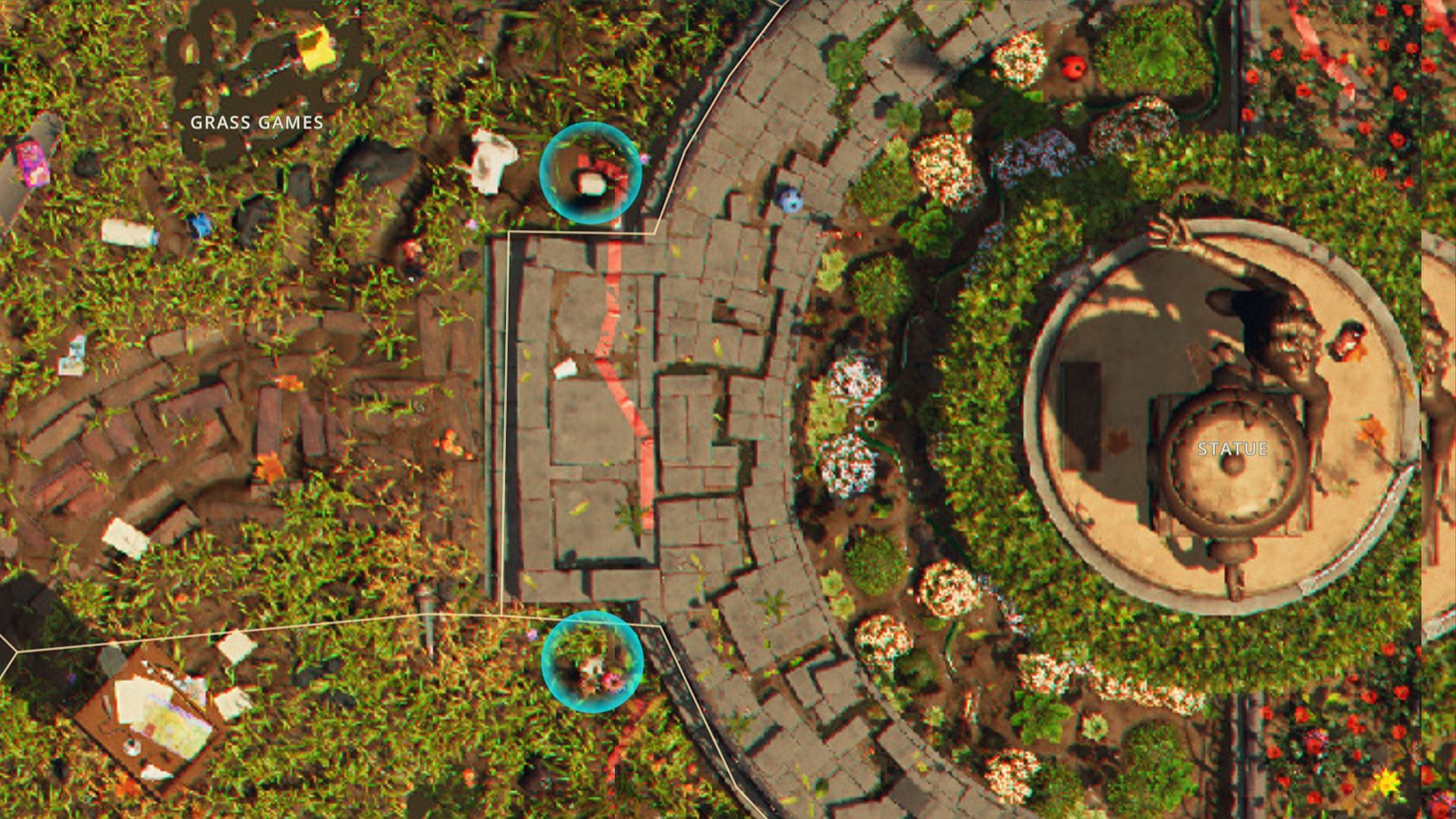 The Northern and the Southern Ascents, both lead to the statue. (Image via Obsidian Entertainment)